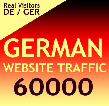 60000 deutsche Website Aurufe, Besucher, Organic target german web traffic