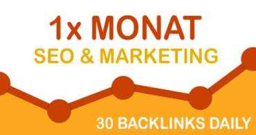 SEO Monatspaket 30 Tage - 1 Monat - täglich 30 Backlinks mit Keywords - international