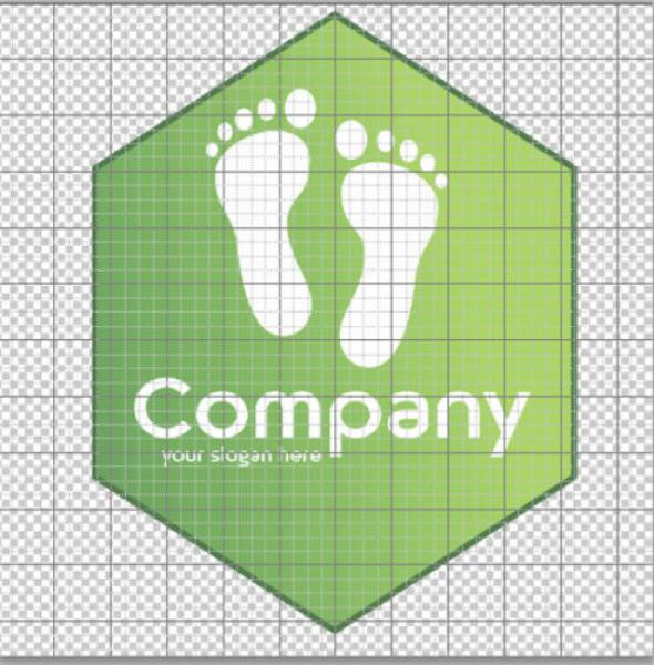 #034 Vektorgrafik, Company Logo, Green, Podologe, Füsse, Barfuss