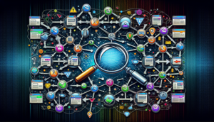 Ein schematisches Diagramm, das zeigt, wie ein Linkback Checker funktioniert
