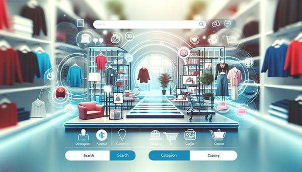 Eine Illustration eines typischen Shopify Shops, die die Benutzeroberfläche und Funktionen zeigt