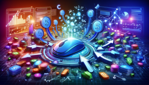 Eine grafische Darstellung des Cost-per-Click (CPC) Modells, die die grundlegenden Konzepte erklärt
