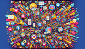 Eine grafische Darstellung von Social Media Marketing Konzepten