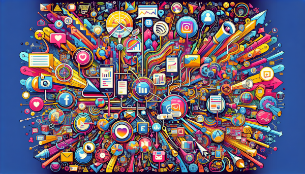 Eine grafische Darstellung von Social Media Marketing Konzepten