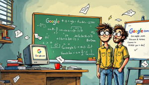 Die Anfänge von Google, einschließlich der Gründer Larry Page und Sergey Brin