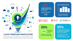 Eine Grafik, die die Bedeutung der Click Through Rate (CTR) in Online-Marketing darstellt