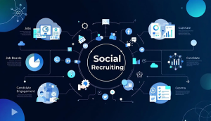 Eine Grafik, die die Grundlagen des Social Recruiting darstellt